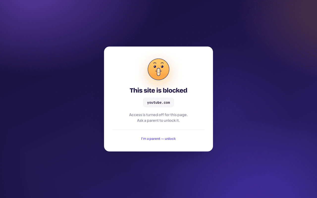 The blocked screen